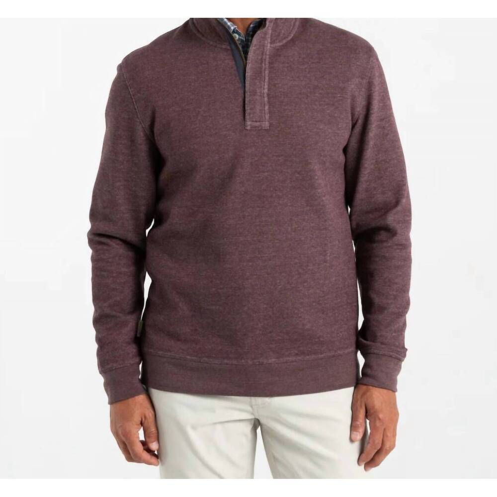 NEW DUCK HEAD bearing pique pullover sweatshirt in dark congac